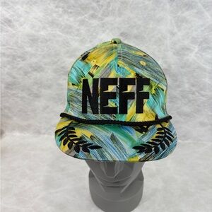 Neff Kids Tropical Snapback Hat in Yellow, Teal & Black